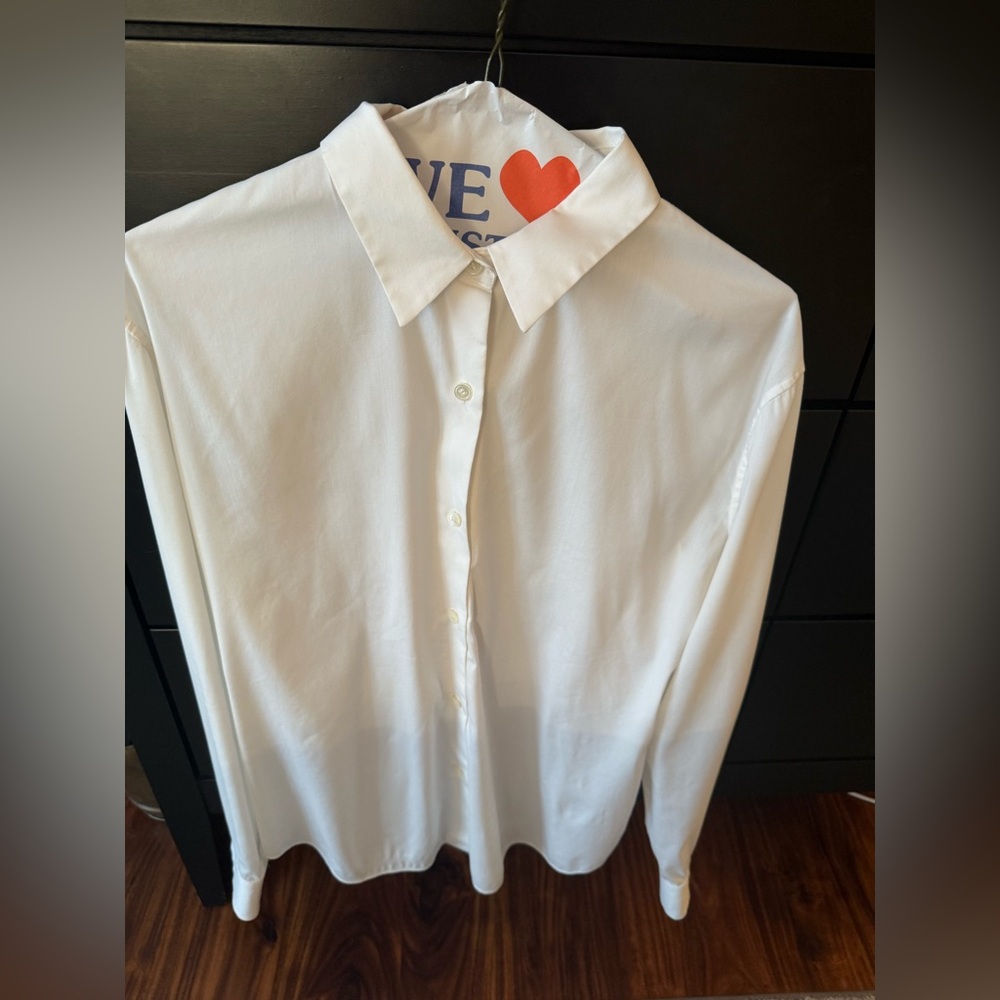 Theory Women’s White Button Down Shirt Size Small